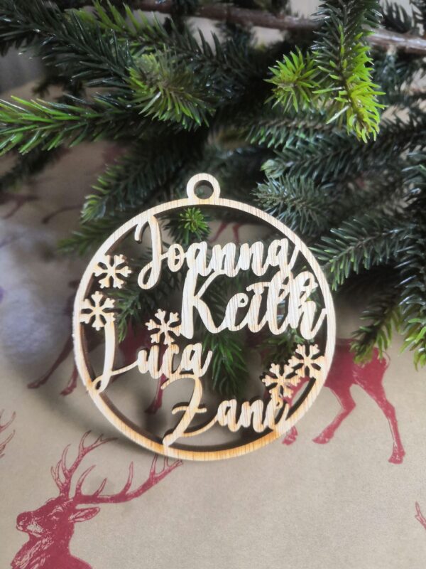 The Family Christmas Bauble - Personalised With Names Of All The Family - Image 6
