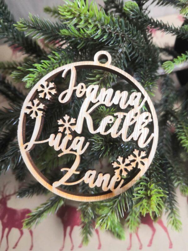 The Family Christmas Bauble - Personalised With Names Of All The Family - Image 2