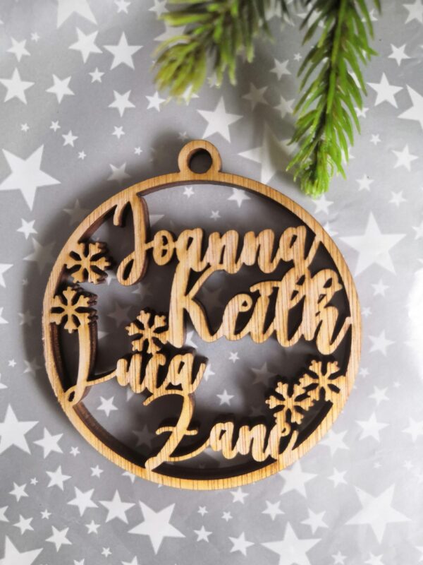 The Family Christmas Bauble - Personalised With Names Of All The Family