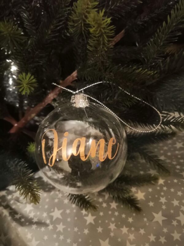 Personalised Engraved Glass Bauble - Image 5
