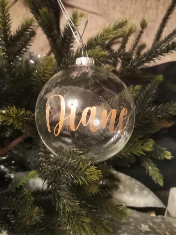 Personalised Engraved Glass Bauble - Image 6