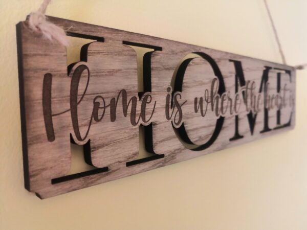 "HOME" Wall Sign/Plaque/Hanging - Image 3