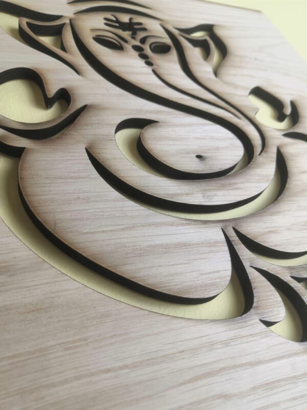 Carved Ganesh Plaque/Wall Hanging/Welcome - Image 3