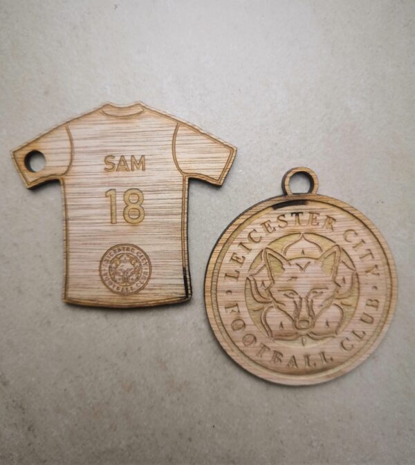 Personalised Wooden Football Shirt Keychains - Image 6