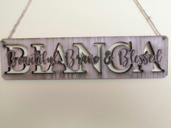 Personalised NAME Door/Wall Hanging - Image 2