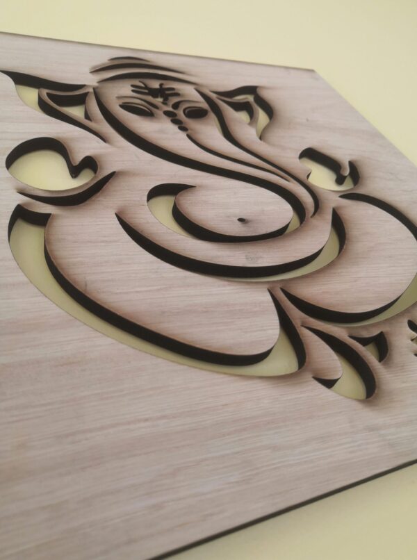 Carved Ganesh Plaque/Wall Hanging/Welcome - Image 2