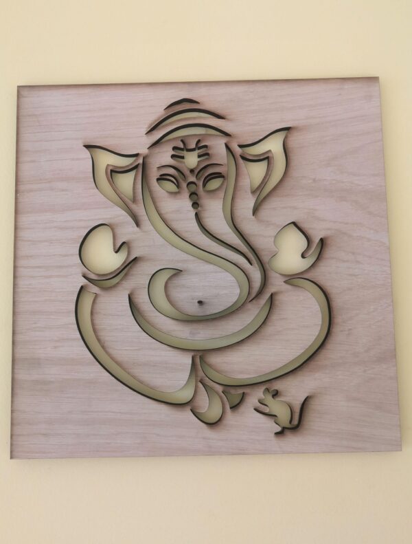Carved Ganesh Plaque/Wall Hanging/Welcome