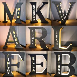 Personalised LED Night Light/Letter Lamps - Free Standing or Hangable
