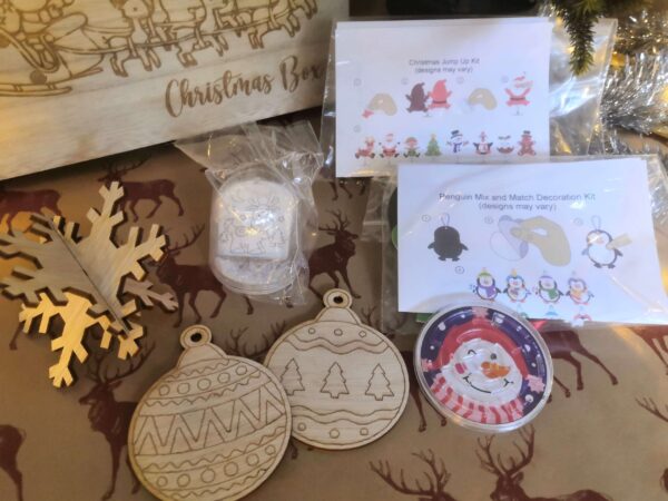Filled Personalised Wooden Activity Christmas Boxes - Image 10