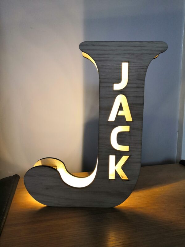 Personalised LED Night Light/Letter Lamps - Free Standing or Hangable - Image 2