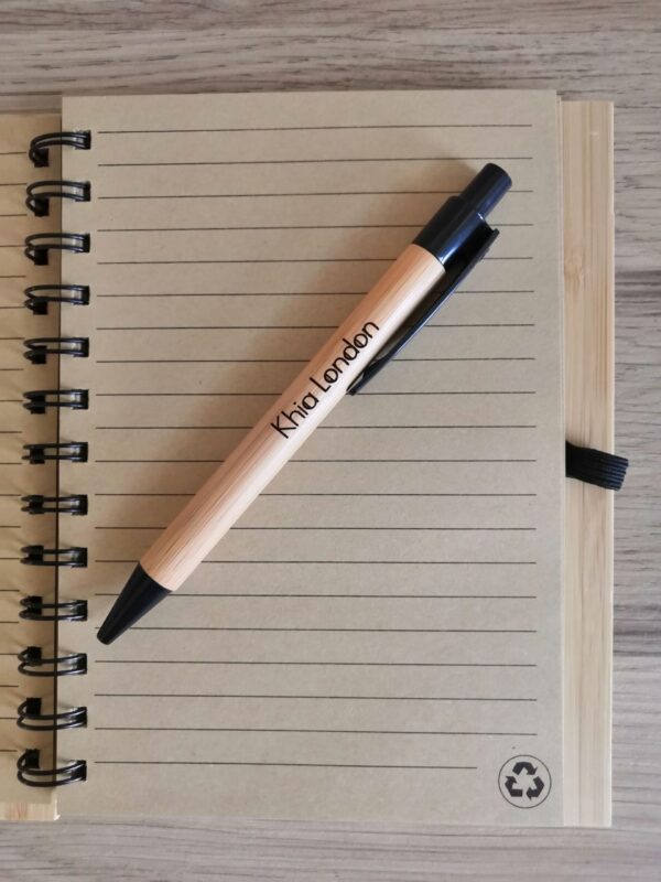Personalised Bamboo Journal/Notebook with Personalised Engraved Pen Included - Image 10