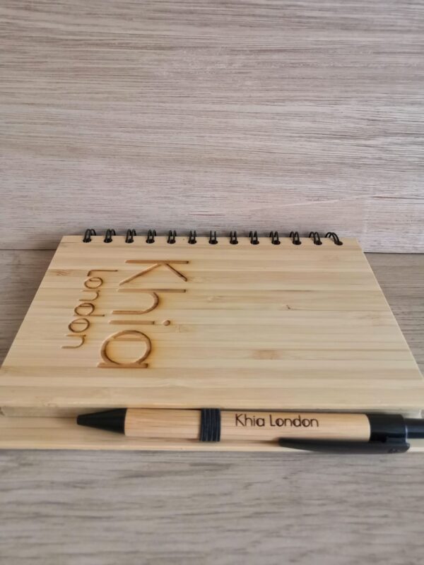 Personalised Bamboo Journal/Notebook with Personalised Engraved Pen Included - Image 11