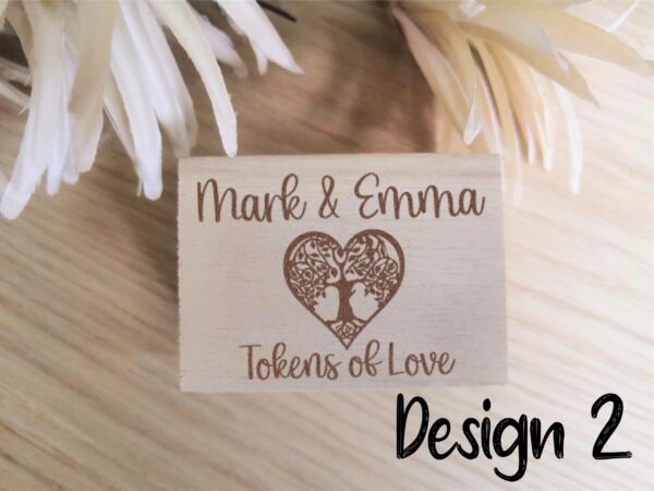10 Love Tokens with personalised Box and Hearts Included - Image 3