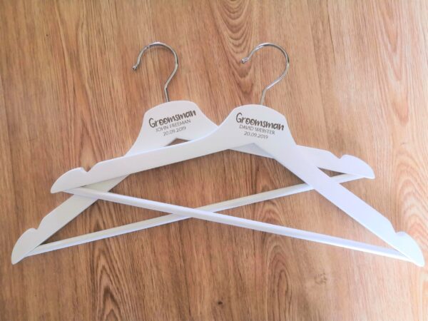 Engraved Wedding Hangers for Bride/Bridesmaid and Groom/Groomsman - Wedding or General Gifting