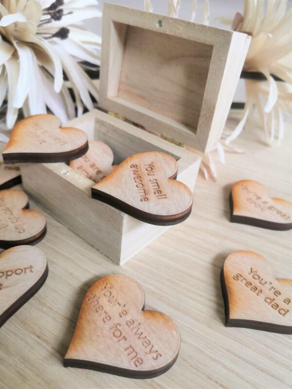 10 Reasons Why I love you/I love you Because with personalised Box and Hearts Included - Image 5