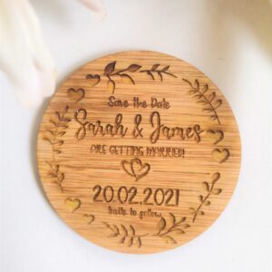 Save The Date Wedding Magnets/Thank you Wedding Magnets - Round