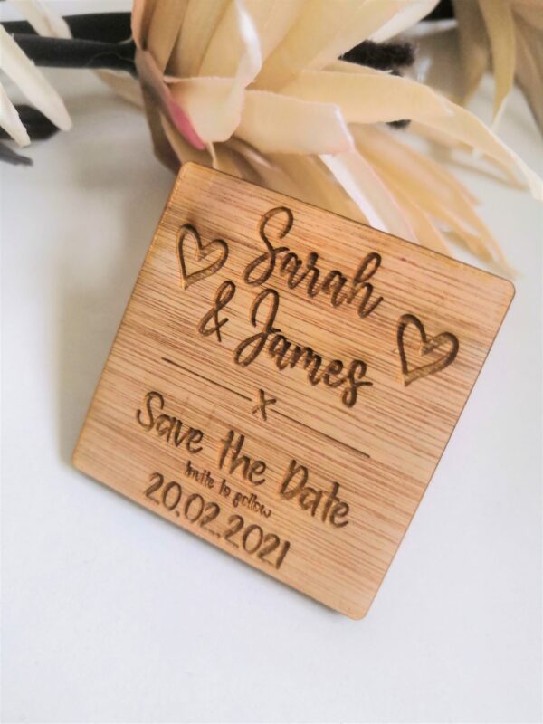 Save The Date Wedding Magnets/Thank you Wedding Magnets - Square - Image 2
