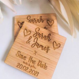 Save The Date Wedding Magnets/Thank you Wedding Magnets - Square