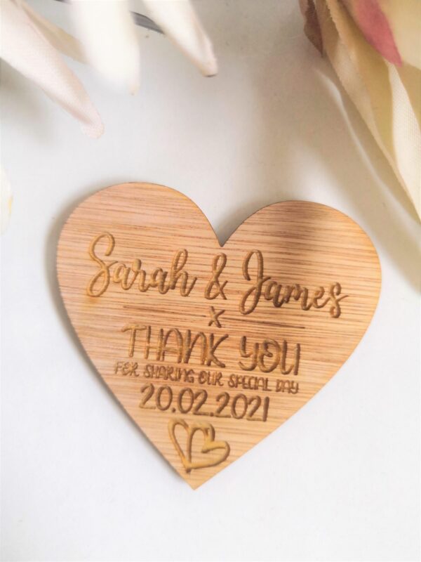 Save The Date Wedding Magnets/Thank you Wedding Magnets - Heart - Image 2