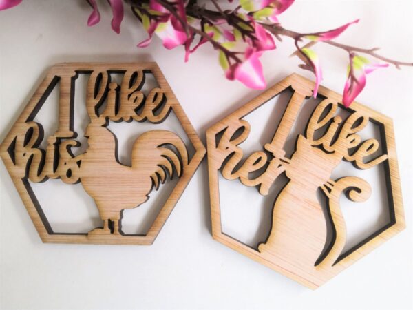 I like His../I like her... Cheeky/Naughty Coaster Set - Image 2