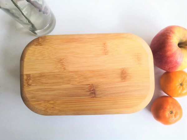 Personalised Bamboo Wooden Lunch Box - Name - Image 3