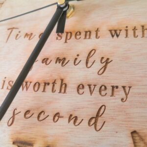 Personalised Wooden Family Time Clock - Roman Numerals - Image 4
