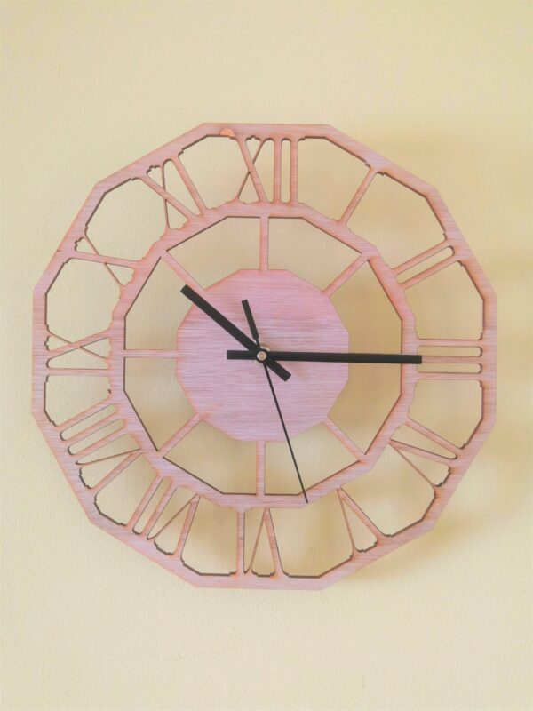 Roman Numerals Carved Clock