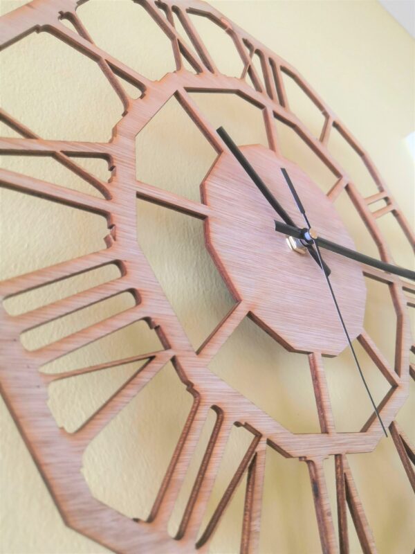 Roman Numerals Carved Clock - Image 3