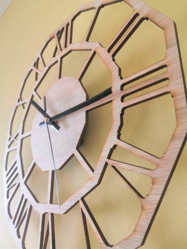 Roman Numerals Carved Clock - Image 2