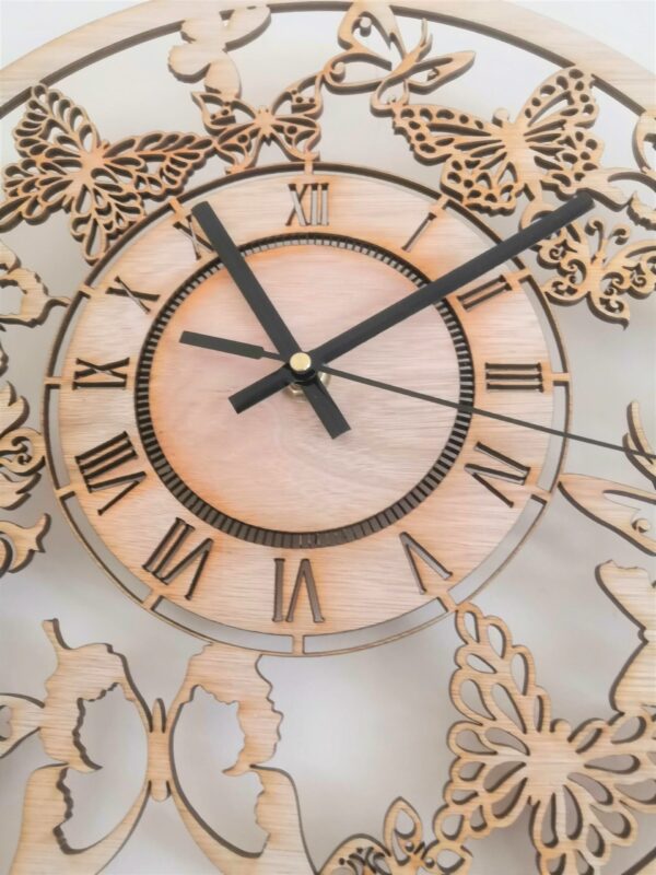 Butterfly Art Wall Clock - Image 3