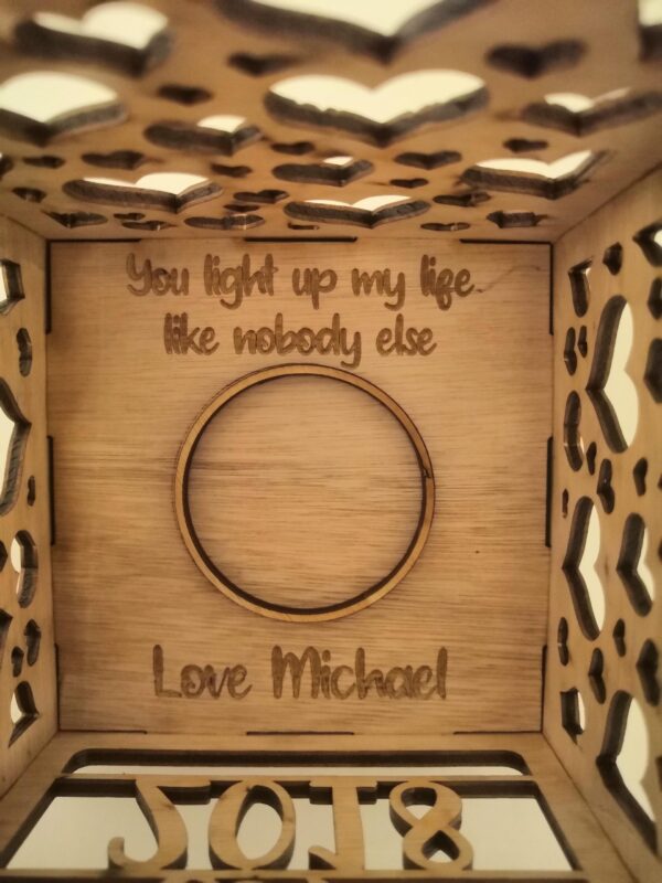 Personalised Wooden Around The World Lantern/Tea Light - Image 8