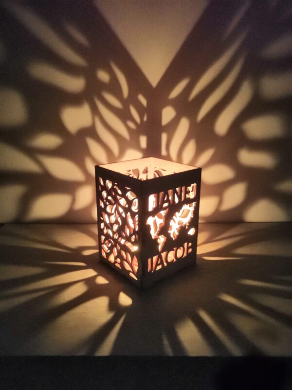 Personalised Wooden Around The World Lantern/Tea Light - Image 7