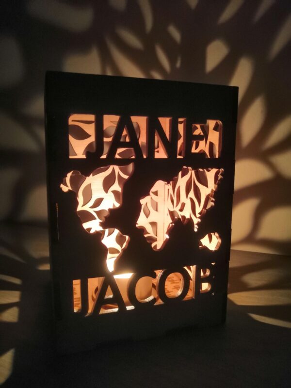 Personalised Wooden Around The World Lantern/Tea Light - Image 2