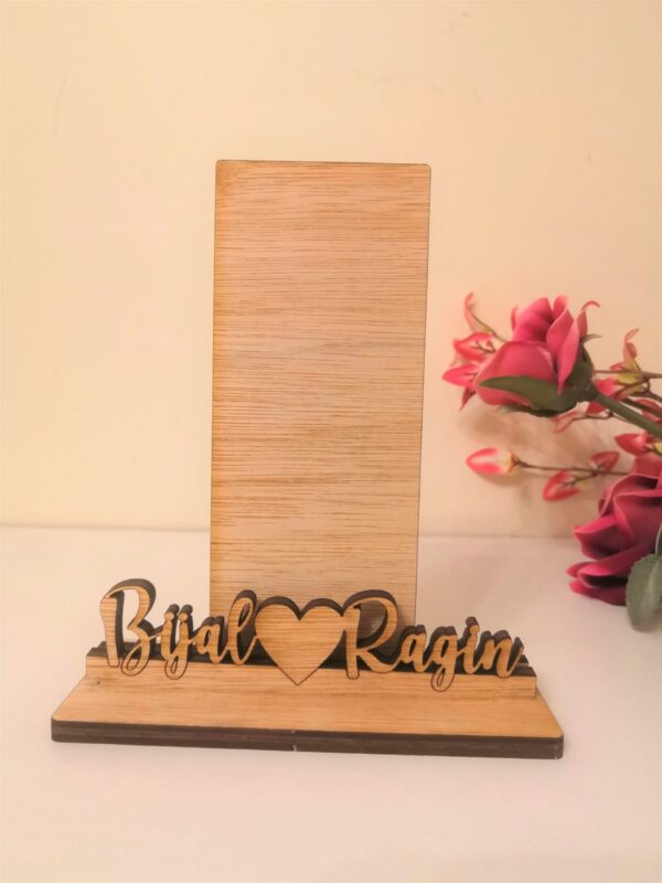 Engraved/Carved Personalised Photo Frame - Love