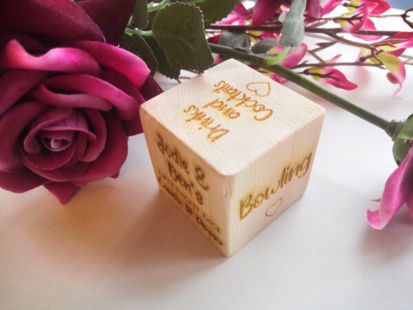 Personalised Wooden Date Night Dice/Cube Game - Choose your perfect date nights/nights together. Valentines/Wedding/Anniversary Gift - Image 8