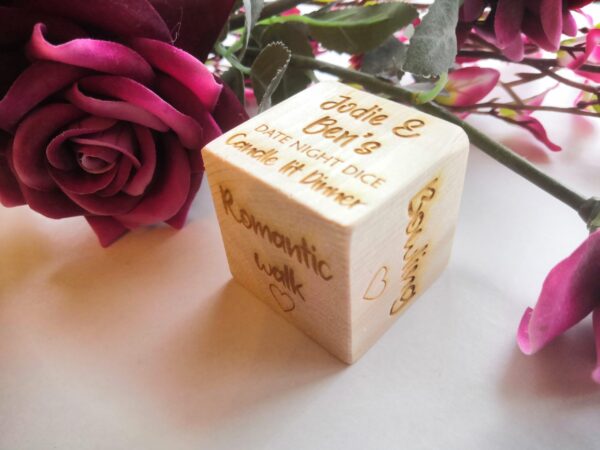 Personalised Wooden Date Night Dice/Cube Game - Choose your perfect date nights/nights together. Valentines/Wedding/Anniversary Gift - Image 6