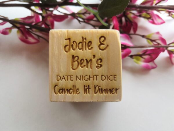 Personalised Wooden Date Night Dice/Cube Game - Choose your perfect date nights/nights together. Valentines/Wedding/Anniversary Gift - Image 5