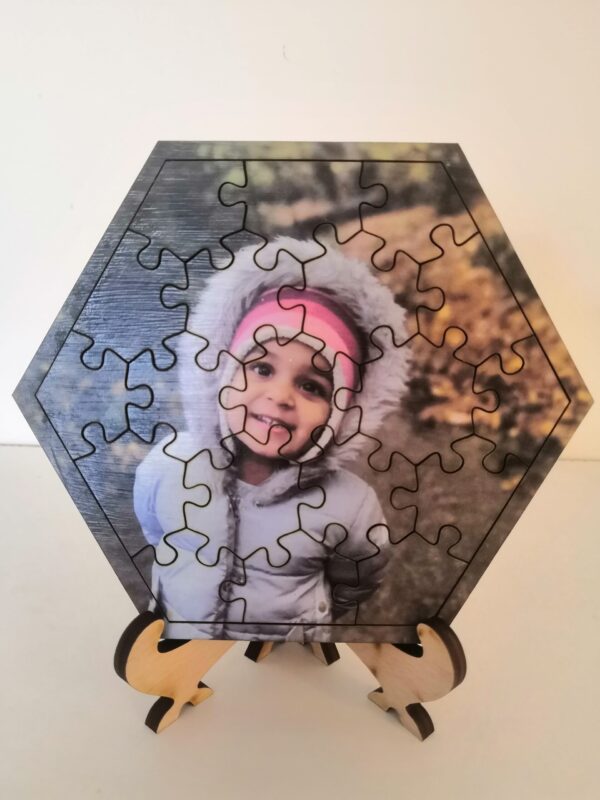 Complete Gift Box Hexagonal Photo Puzzle/Jigsaw - Image 5