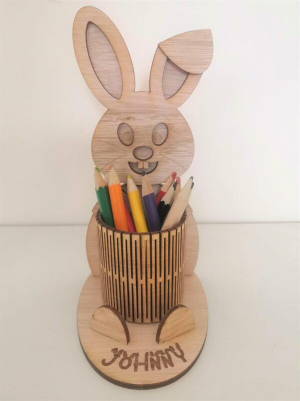 Personalised Make Your Own Easter Egg Holder / Bunny Pen Pot Activity / Easter Crafts for Children / Easter Egg Hunt - Image 6