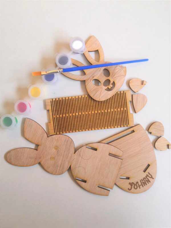 Personalised Make Your Own Easter Egg Holder / Bunny Pen Pot Activity / Easter Crafts for Children / Easter Egg Hunt - Image 2