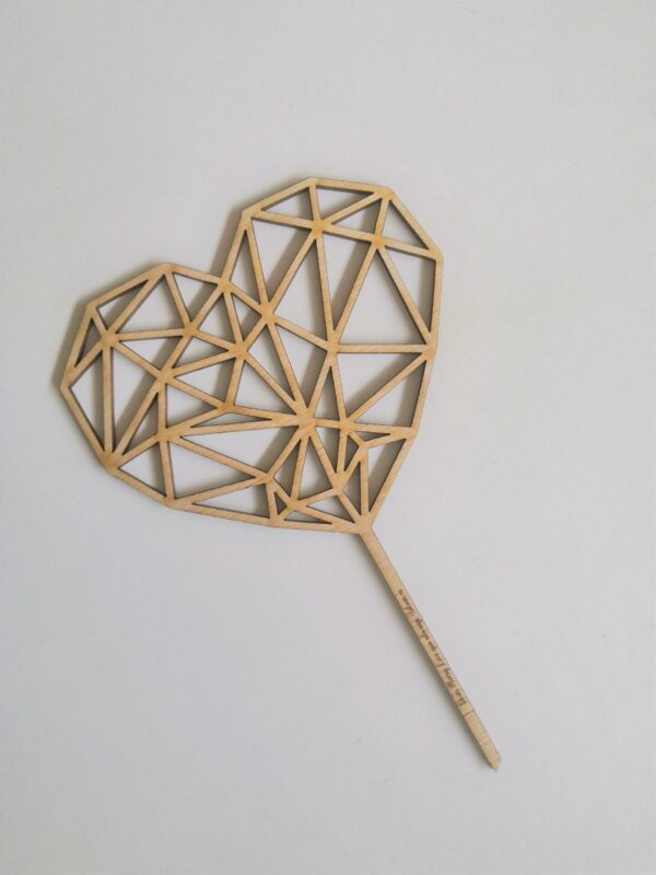 Wooden Geometric Heart - Valentines Gift / Keepsake - Image 6