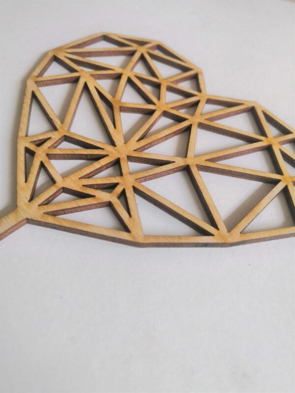 Wooden Geometric Heart - Valentines Gift / Keepsake - Image 5