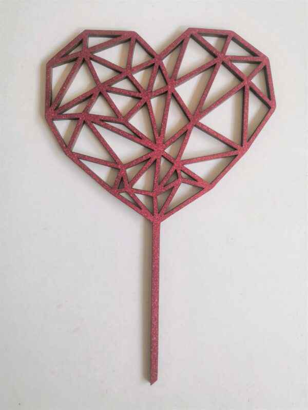 Wooden Geometric Heart - Valentines Gift / Keepsake - Image 3