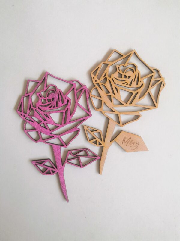 Wooden Geometric Rose - Valentines Gift / Keepsake