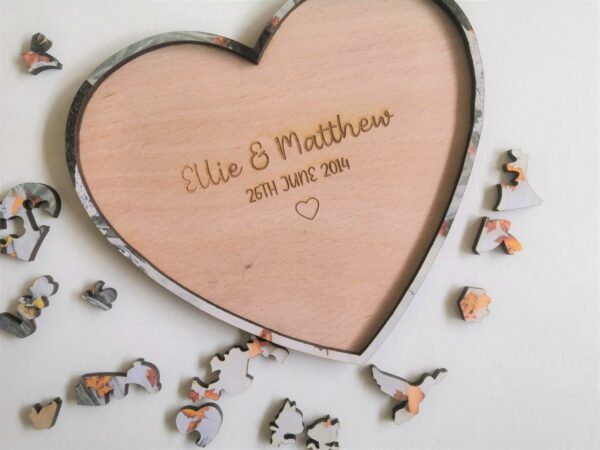 Adult 100 piece Heart Shaped Photo Puzzle/Jigsaw/Keepsake - quirky pieces - Image 2