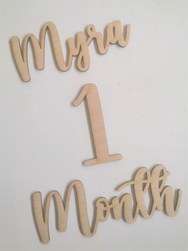 Baby Monthly Milestone Wood Laser Cutouts - Image 4