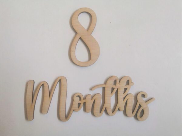 Baby Monthly Milestone Wood Laser Cutouts - Image 3