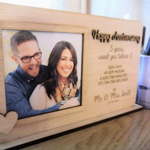 Personalised Wooden Photo Frame with Picture - Image 2