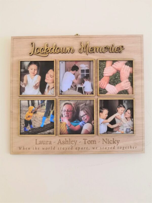 Lockdown Memories Personalised Wooden Picture Collage