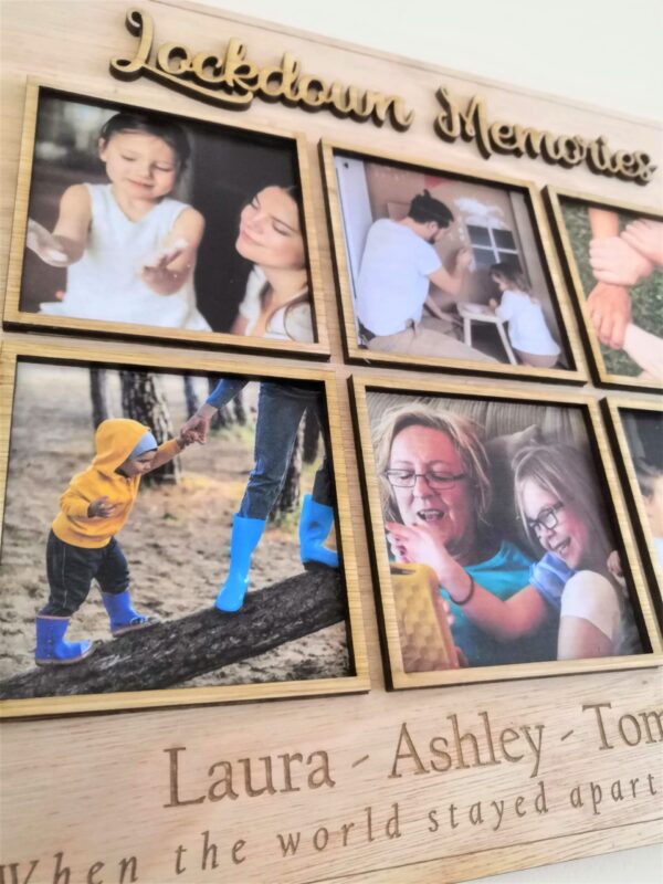 Lockdown Memories Personalised Wooden Picture Collage - Image 3